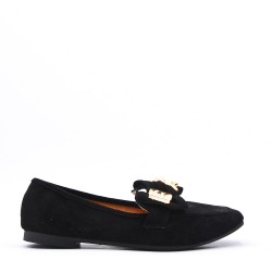 Women's mocassin in faux suede 