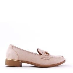 Women's mocassin in faux suede 