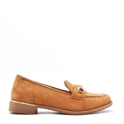 Women's mocassin in faux suede 