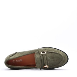 Women's mocassin in faux suede 