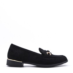 Women's mocassin in faux suede 