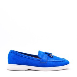 Mocassin en simili daim pour femme