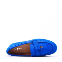 Mocassin en simili daim pour femme