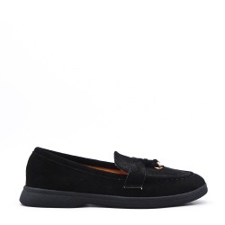 Women's mocassin in faux suede 