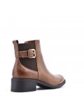 Faux leather ankle boot