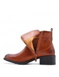 Faux leather ankle boot