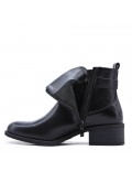 Faux leather ankle boot