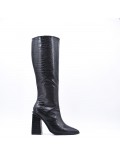 Faux leather ankle boot