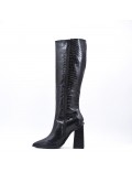 Faux leather ankle boot