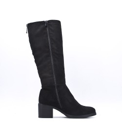 Faux suede boot