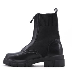 Ankle boot in a mix of materials for autumn and winter