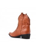 Faux leather ankle boot