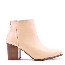 Faux leather ankle boot