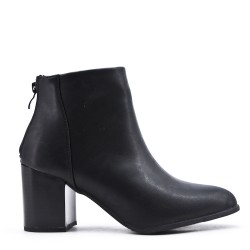 Faux leather ankle boot