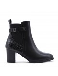 Faux leather ankle boot