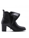 Faux leather ankle boot