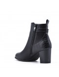 Faux leather ankle boot