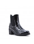 Faux leather ankle boot