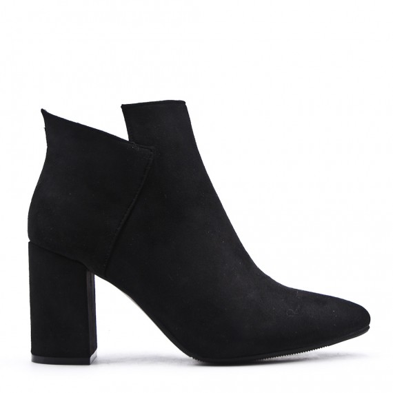 Faux leather ankle boot