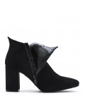 Faux leather ankle boot