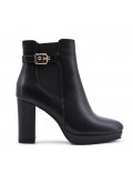 Faux leather ankle boot