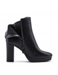 Faux leather ankle boot