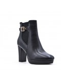 Faux leather ankle boot