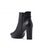 Faux leather ankle boot