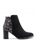 Faux leather ankle boot