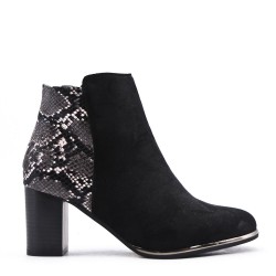 Faux leather ankle boot