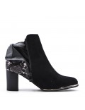 Faux leather ankle boot