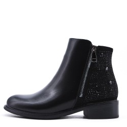 Faux leather ankle boot