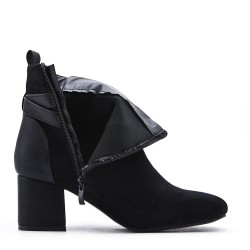 Faux leather ankle boot