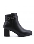 Faux leather ankle boot