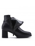 Faux leather ankle boot