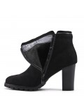 Faux leather ankle boot