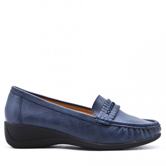 Women's mocassin in faux leather Big size