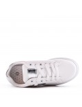 Women's faux leather lace up sneaker