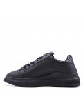 Women's faux leather lace up sneaker