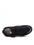 Women's faux leather lace up sneaker