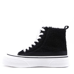 Mixed material sneaker for women