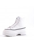 Mixed material sneaker for women