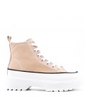 Mixed material sneaker for women