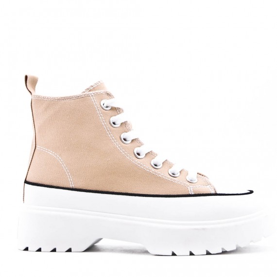 Mixed material sneaker for women