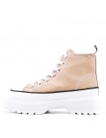 Mixed material sneaker for women