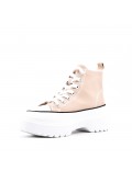 Mixed material sneaker for women