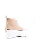 Basket en mix matières pour femme 