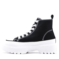 Mixed material sneaker for women