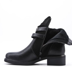 Ankle boot in a mix of materials for autumn and winter