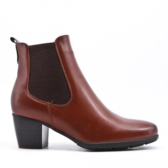 Faux leather ankle boot